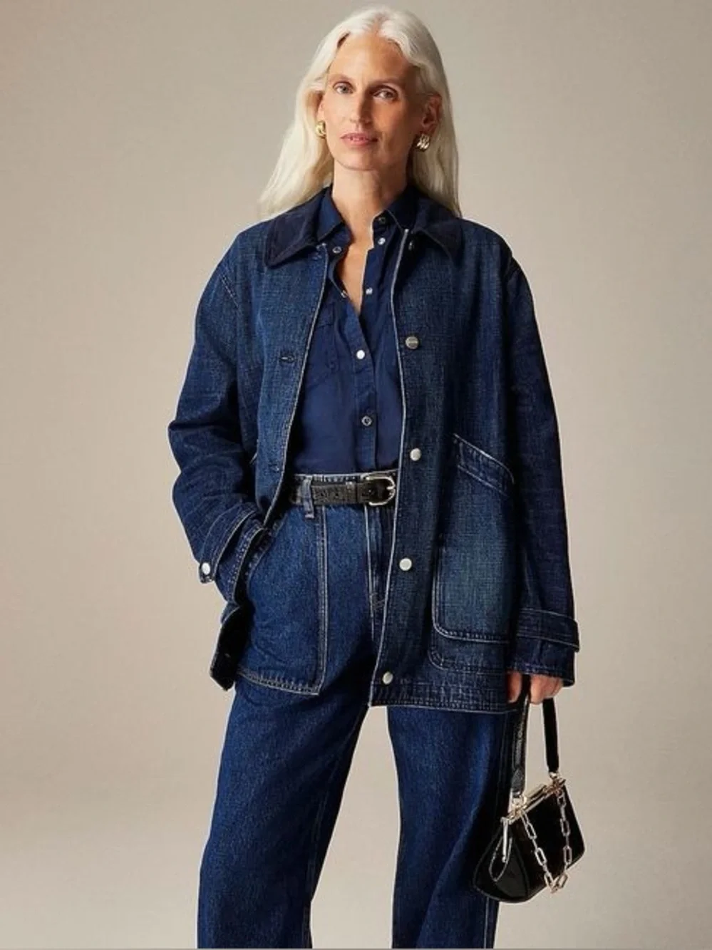 J. Crew Denim Barn Jacket - Picture 1 of 6